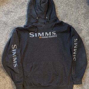 Simms fishing Charcoal Gray Hoodie for Men